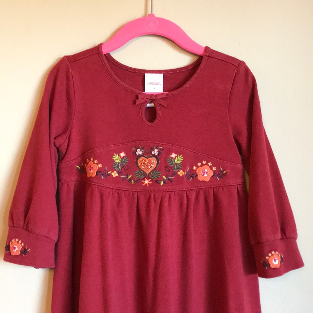 🎉HP🎉 Gymboree ❤️Hearts & 🌹Flowers Dress Girls 3 - Picture 2 of 6